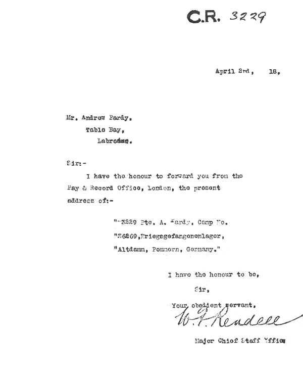 Address of POW
